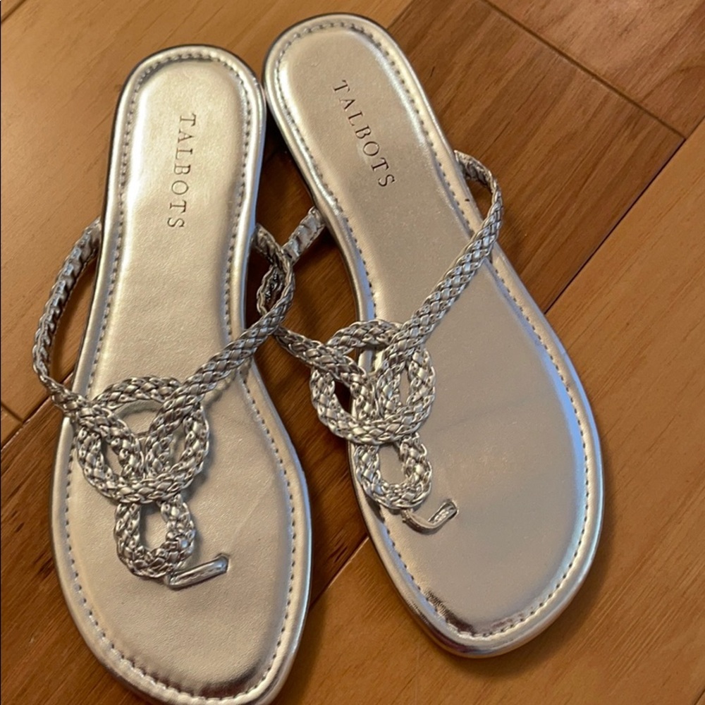 Talbots silver sandals